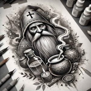 surrealistic-characters tattoo design ideas Realism realistic structure mental entity perseverance and power