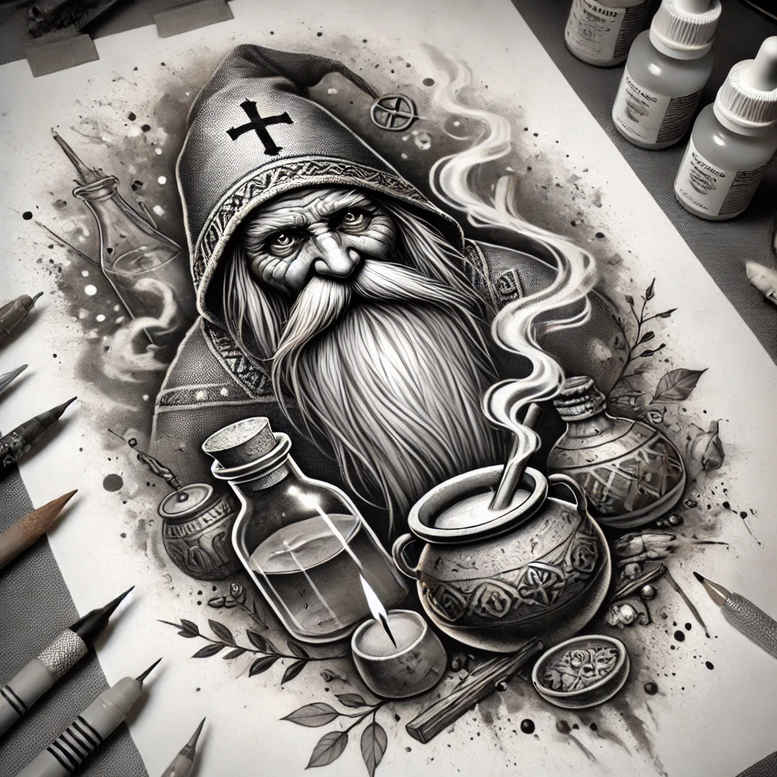 surrealistic-characters tattoo design ideas Realism realistic structure mental entity perseverance and power