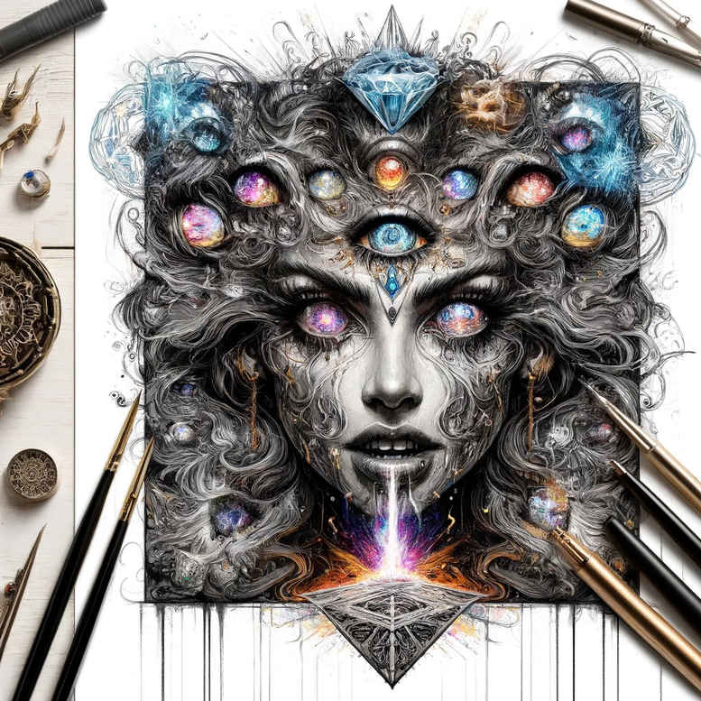 surrealistic-characters tattoo design ideas Realism reflection effect paradox person determination and power