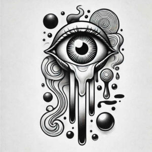 surrealistic-characters tattoo design ideas artistic shading psyche reflection symbol of endurance