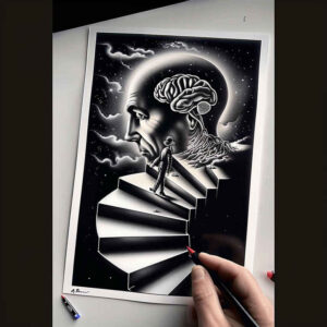 surrealistic-characters tattoo design ideas Realism living skin psychic split resilience and power