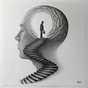 surrealistic-characters tattoo design ideas Realism photo-like tattoo surreal mask stands for resilience