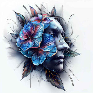 surrealistic-characters tattoo design ideas Realism sharp focus unreal creature for behind ear