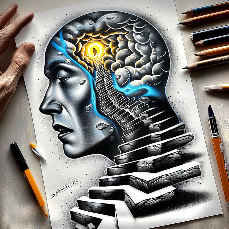 surrealistic-characters tattoo design ideas hyper-detailed unreal creature represents resilience