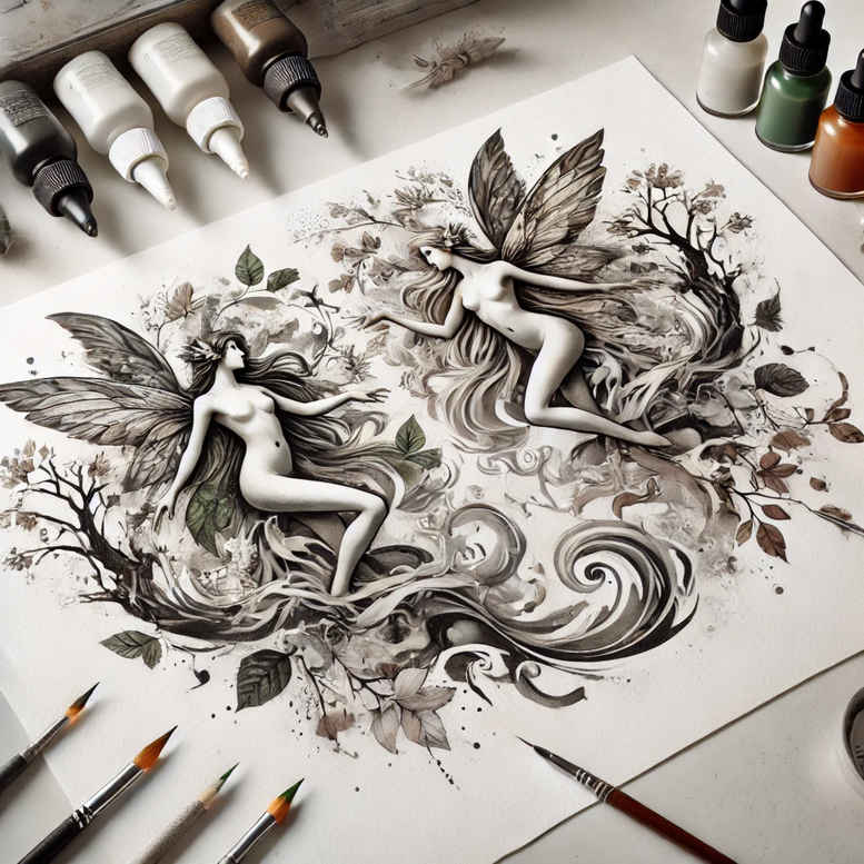 surrealistic-characters tattoo design ideas decorative elements unreal soul meaning determination