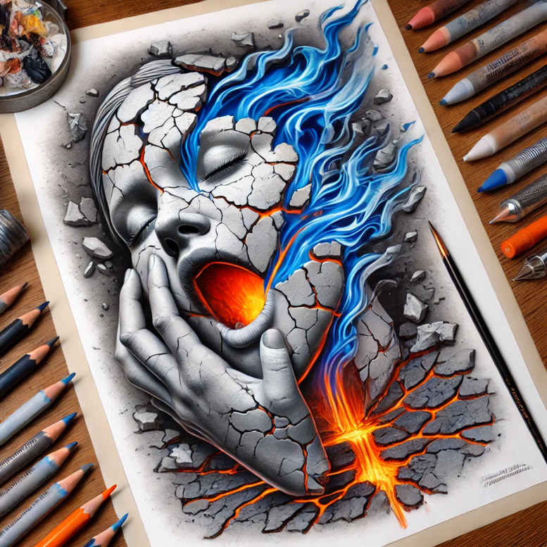 transformation-motif-figure-tattoo – tattoo design ideas free ai generated – bizarre – for-thigh – Gallery: surrealistic-characters-inkby-ai