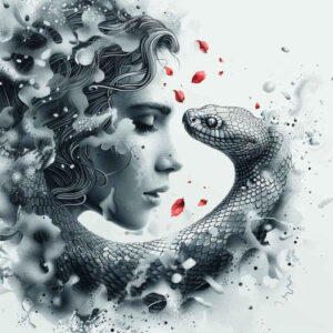 wavy-figure-tattoo – tattoo design ideas free ai generated – shadow – for-knee – Gallery: surrealistic-characters-inkby-ai