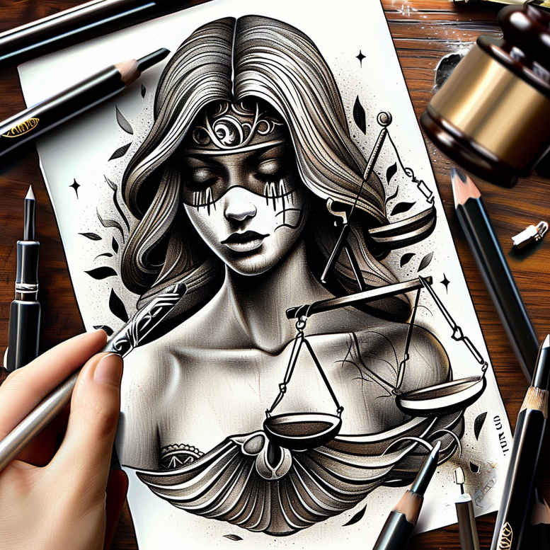 3d-themis-tattoo – tattoo design ideas free ai generated – realism-moist-effect – for-temple – Gallery: themis-inkby-ai