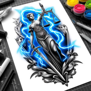 3d-themis-tattoo – tattoo design ideas free ai generated – realism-natural-contours – for-chest – Gallery: themis-inkby-ai