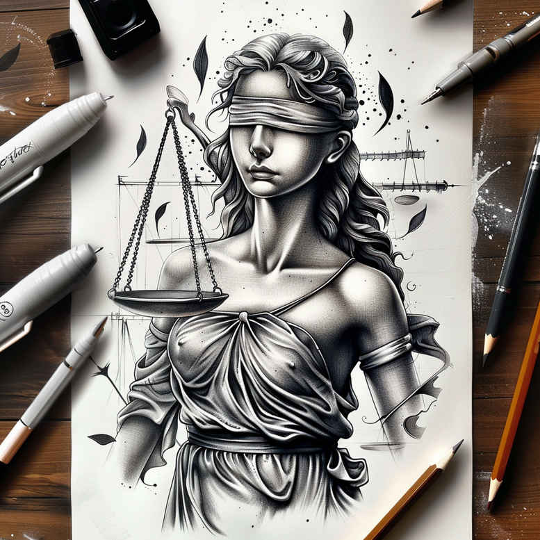 detailed-themis-tattoo – tattoo design ideas free ai generated – surrealism-ethereal – for-hand – Gallery: themis-inkby-ai