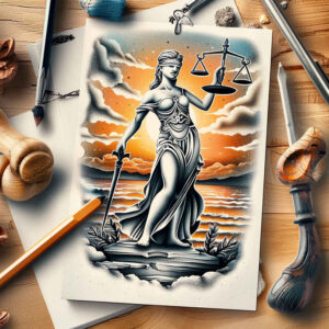 energy-themis-tattoo – tattoo design ideas free ai generated – realism-life-like – for-forearm – Gallery: themis-inkby-ai