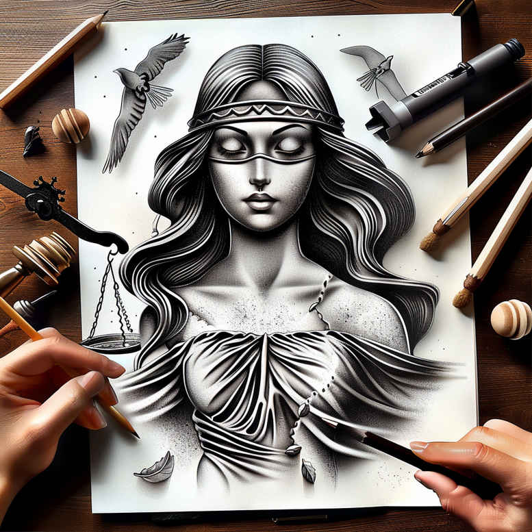 harmony-motif-tattoo – tattoo design ideas free ai generated – neotraditional-vivid-detail – for-toe – Gallery: themis-inkby-ai
