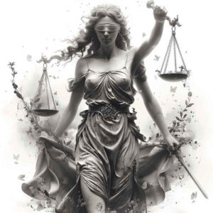 justice-and-law-tattoo – tattoo design ideas free ai generated – surrealism-fantastical – for-outer-arm – Gallery: themis-inkby-ai