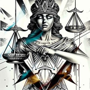 justice-goddess-tattoo – tattoo design ideas free ai generated – realism-true-to-life – for-chest – Gallery: themis-inkby-ai
