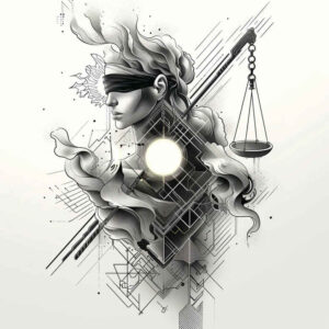 law-motif-tattoo – tattoo design ideas free ai generated – neotraditional-modern-classic – for-arm – Gallery: themis-inkby-ai
