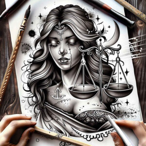 mystical-effect-tattoo – tattoo design ideas free ai generated – realism-minimal-grain – for-side – Gallery: themis-inkby-ai