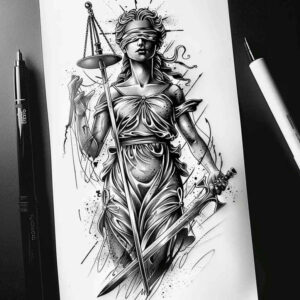 protection-motif-tattoo – tattoo design ideas free ai generated – neotraditional-clean-fill – for-hand – Gallery: themis-inkby-ai