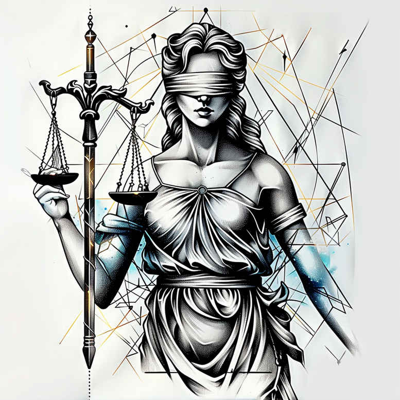 shaded-themis-tattoo – tattoo design ideas free ai generated – realism-natural-tones – for-temple – Gallery: themis-inkby-ai