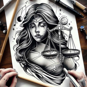 shadow-and-light-tattoo – tattoo design ideas free ai generated – neotraditional-layered-fill – for-collarbone – Gallery: themis-inkby-ai