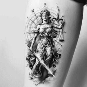 spiritual-motif-tattoo – tattoo design ideas free ai generated – surrealism-hyperreal – for-shoulder – Gallery: themis-inkby-ai
