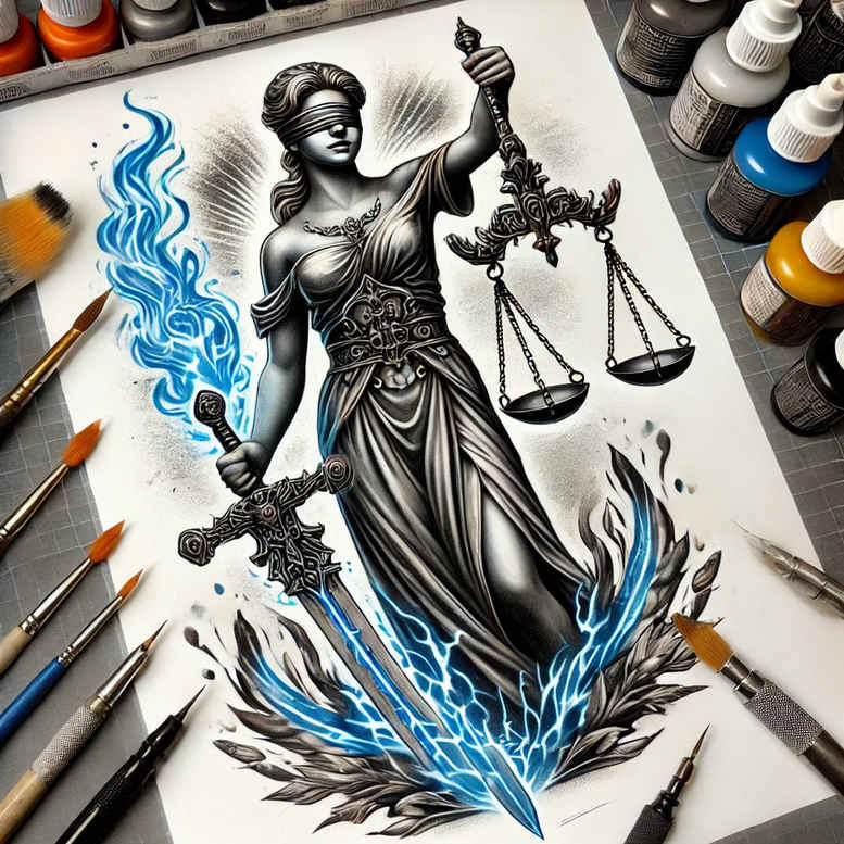 themis tattoo design ideas geometric fair trial symbol of resilience