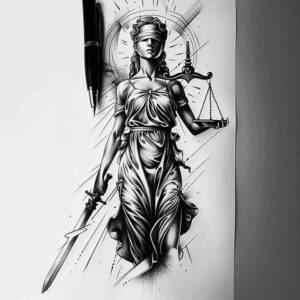 themis tattoo design ideas soft shadows legal icon for foot