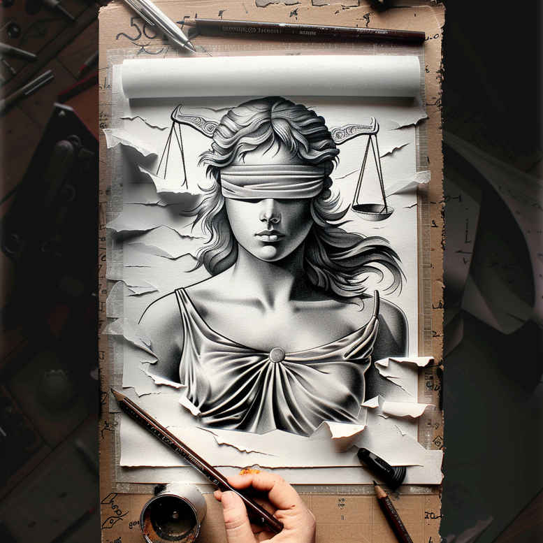 themis tattoo design ideas Surrealism disorienting symbol of truth shows endurance