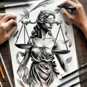 themis tattoo design ideas dream motifs truth balance for knee