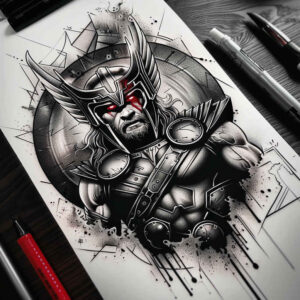 plant-ornament-tattoo-neotraditional-modern-classic-for-upper-back – tattoo design ideas free ai generated – Gallery: thor-inkby-ai