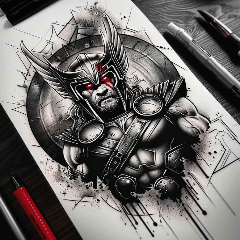 plant-ornament-tattoo-neotraditional-modern-classic-for-upper-back – tattoo design ideas free ai generated – Gallery: thor-inkby-ai