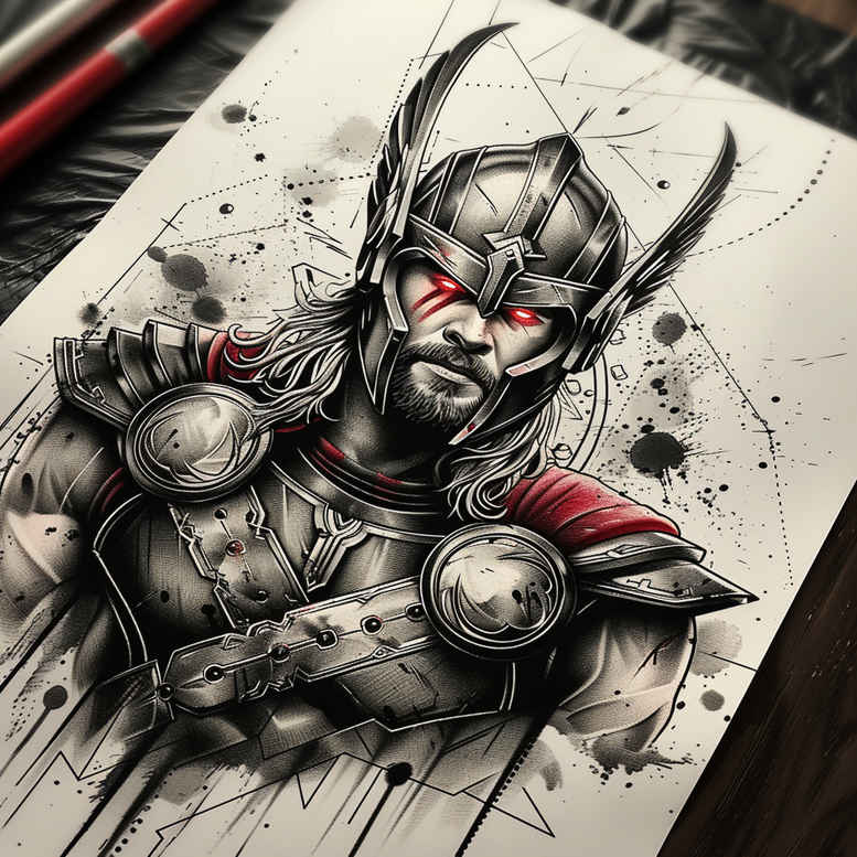 transformation-motif-tattoo-neotraditional-rich-shading-for-chest – tattoo design ideas free ai generated – Gallery: thor-inkby-ai