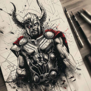elements-motif-tattoo-realism-realistic-texture-for-biceps – tattoo design ideas free ai generated – Gallery: thor-inkby-ai