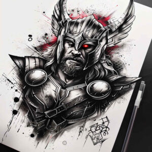 spiritual-motif-tattoo-neotraditional-layered-fill-for-collarbone – tattoo design ideas free ai generated – Gallery: thor-inkby-ai
