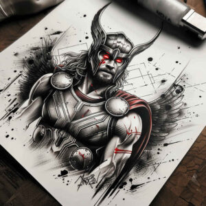 norse-symbol-tattoo-surrealism-mysterious-for-forearm – tattoo design ideas free ai generated – Gallery: thor-inkby-ai