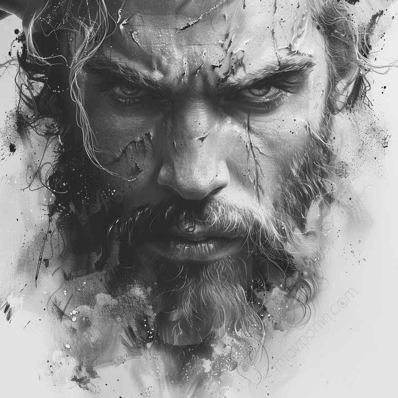 shaded-thor-tattoo-neotraditional-modern-classic-for-thigh – tattoo design ideas free ai generated – Gallery: thor-inkby-ai