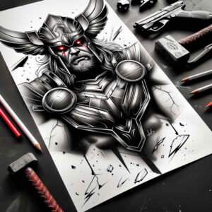 strength-symbol-tattoo-neotraditional-rich-shading-for-spine – tattoo design ideas free ai generated – Gallery: thor-inkby-ai