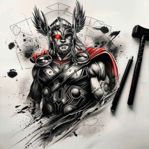 thor tattoo design ideas ornate old norse meaning endurance