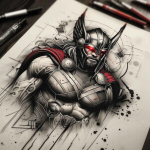 thor tattoo design ideas surreal storm force embodying resilience