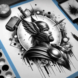 elements-motif-tattoo-neotraditional-bold-texture-for-thigh – tattoo design ideas free ai generated – Gallery: thor-inkby-ai