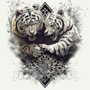for-women – tattoo design ideas free ai generated – surrealism-blurred-edges – for-arm – Gallery: tigers-inkby-ai