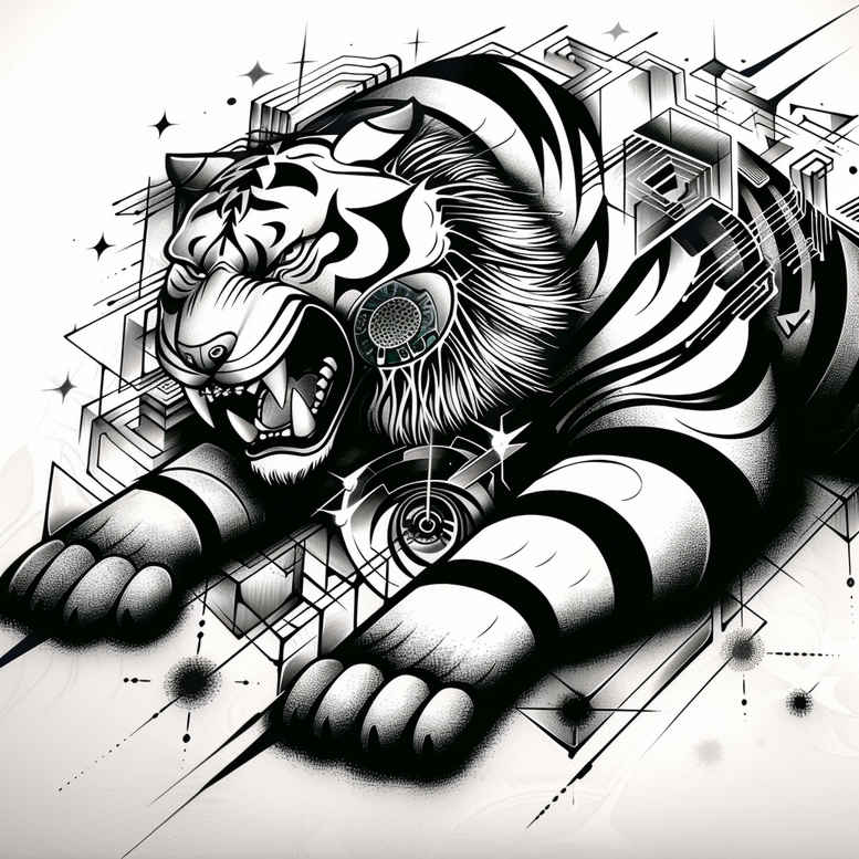 tigers tattoo design ideas Surrealism bizarre apex predator meaning resilience