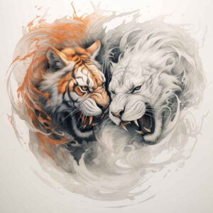 tigers tattoo design ideas Surrealism ethereal glow claw force represents endurance
