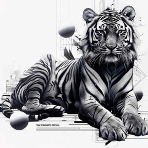 tigers tattoo design ideas Surrealism illusionary elegant killer shows endurance