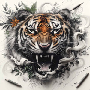tigers tattoo design ideas high-key feline movement for chest