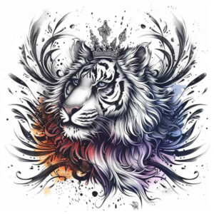 tigers tattoo design ideas Surrealism whimsical feline movement represents perseverance