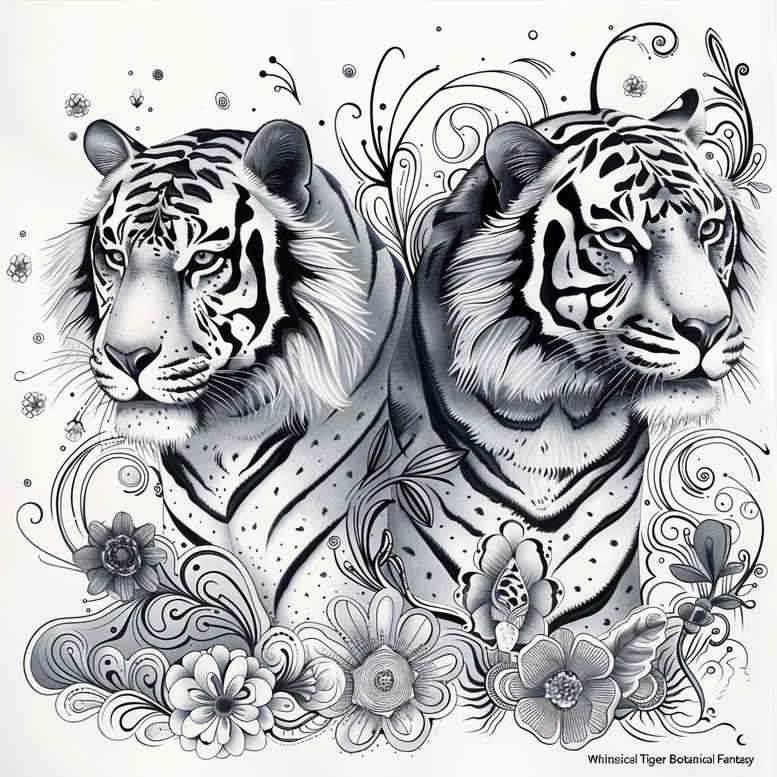 tigers tattoo design ideas Surrealism floating elements feline power for wrist side