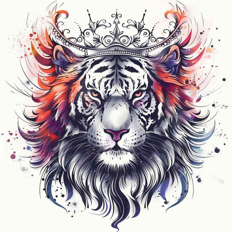 tigers tattoo design ideas Surrealism abstract feline power meaning resilience