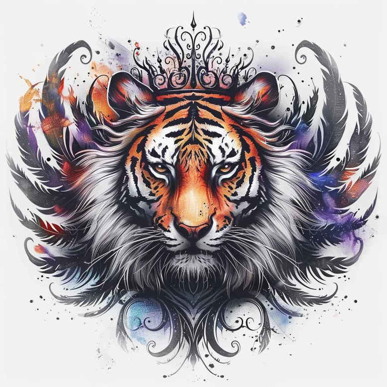 tigers tattoo design ideas vector-style feline strength stands for resilience