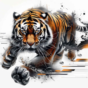 tigers tattoo design ideas dramatic lighting fierce stare embodying perseverance