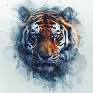 tigers tattoo design ideas moody fierce stare for knee